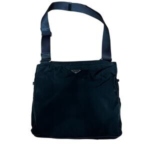 Black Prada Nylon Messenger Bag